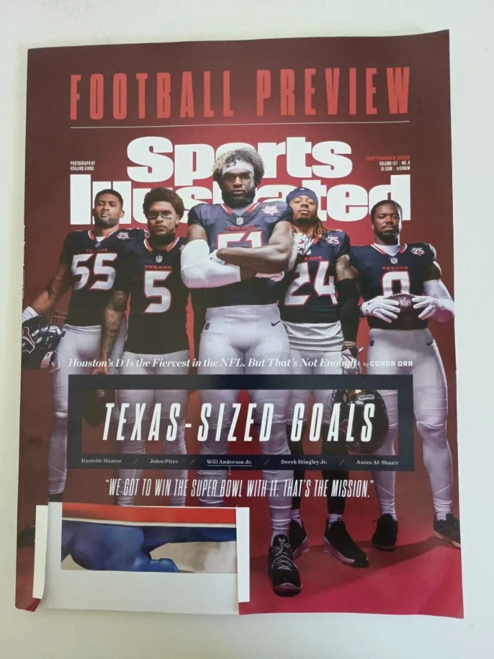 Sports Illustrated magazine September 2026 Football Preview with Houston Texans